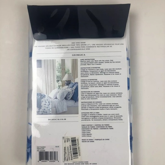 NEW RALPH LAUREN GEORGICA COLLECTION FLORAL (1) KING SHAM - Picture 2 of 2